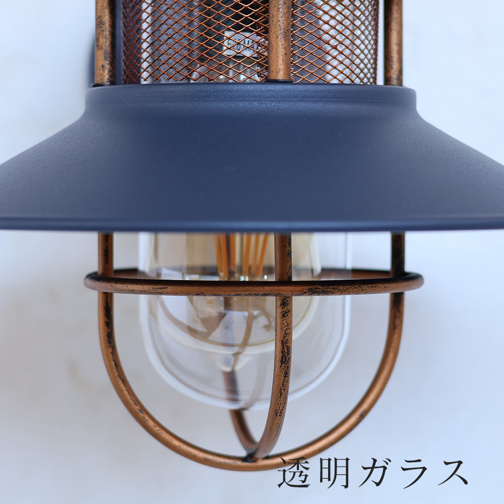 玄関灯 ネイビーゴールド ポーチライト 防雨 屋外用 model03-navygold