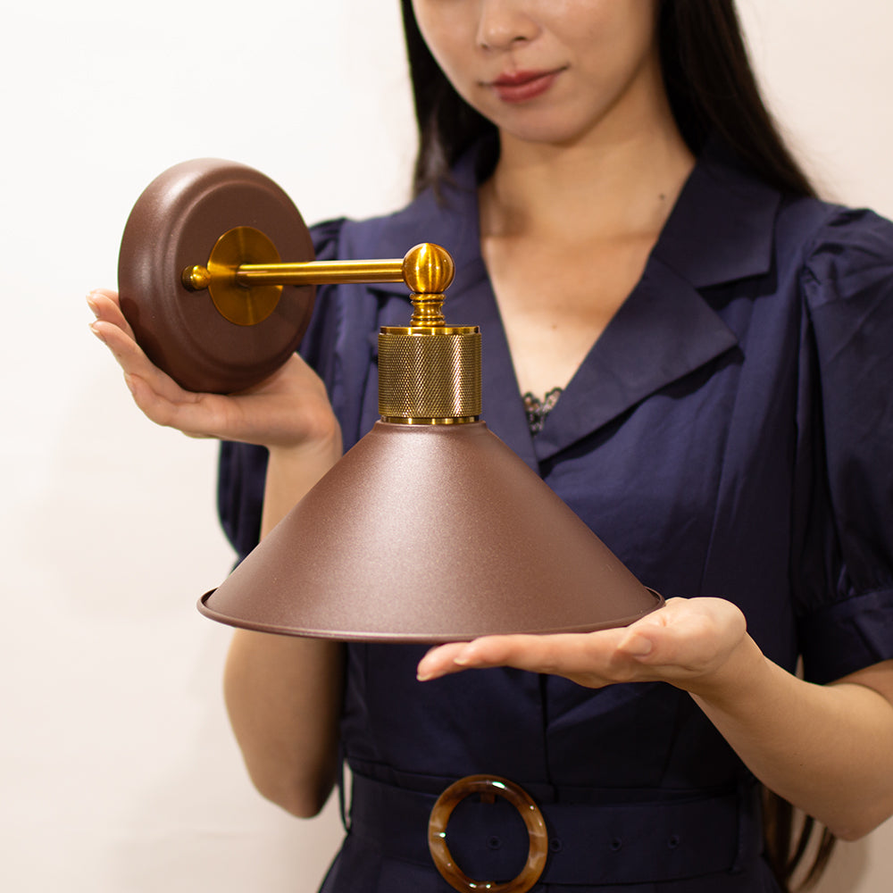 玄関灯 ブラウンゴールド ポーチライト 防雨 屋外用　model02-browngold