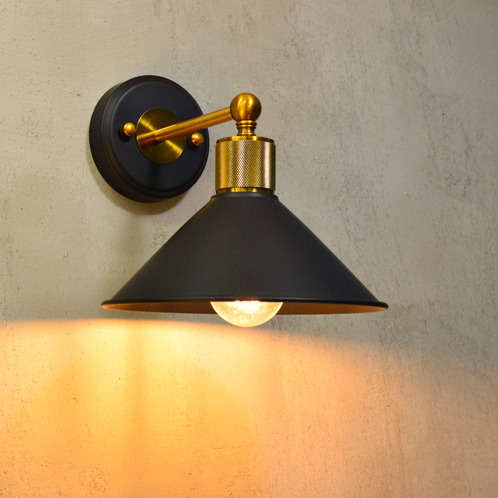 玄関灯 ブラックゴールド ポーチライト 防雨 屋外用　model02-blackgold