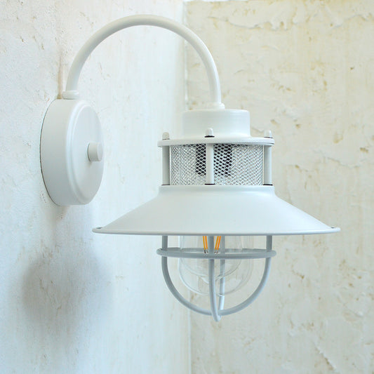 玄関灯 ホワイト ポーチライト 防雨 屋外用 model03-white