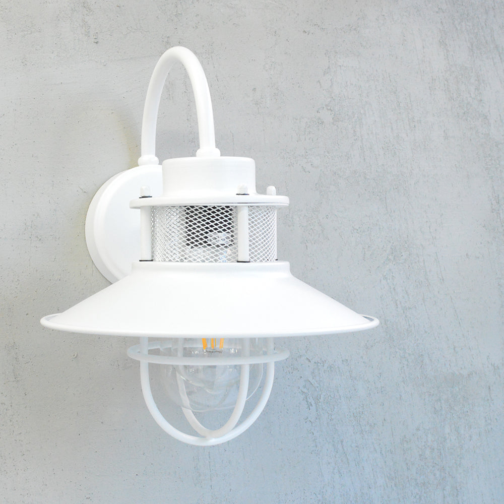 玄関灯 ホワイト ポーチライト 防雨 屋外用 model03-white