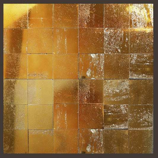 ゴールド 店舗装飾タイル 1枚ばら売り価格 12cm×12cm 洗面所 tail-gold
